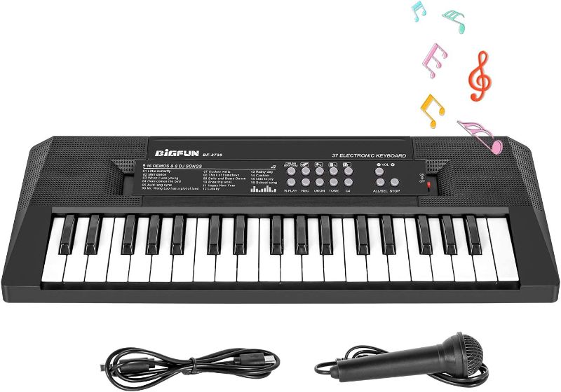 Photo 1 of Big Fun Electronic Keyboard + Microphone - 37 Mini-keys (bf-430a1) MICROPHONE MISSING 
