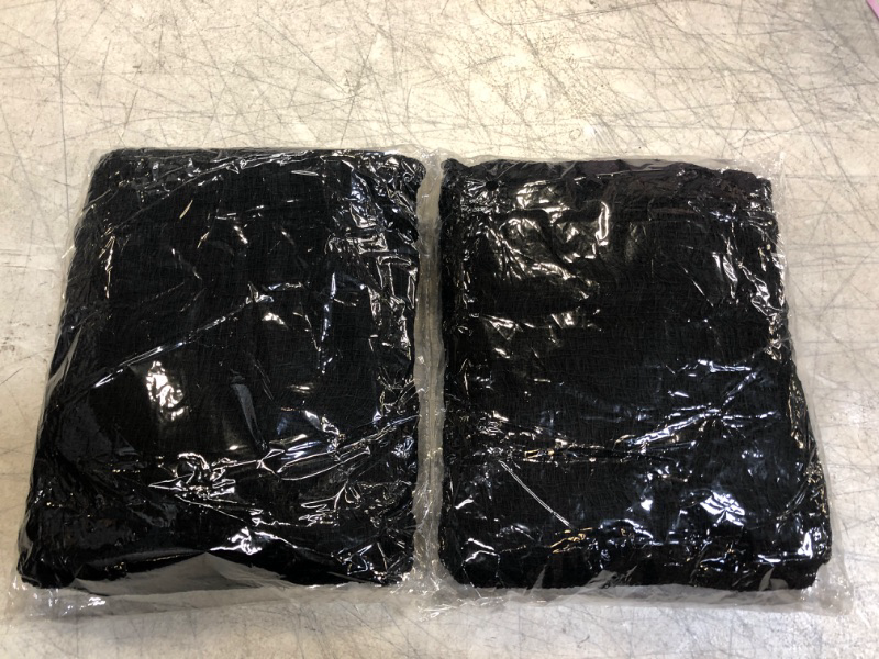Photo 1 of 2 PACK Halloween Creepy Cloth Decoration 80 x 200 Inch,Spooky Black Cheesecloth Tapestry for Halloween Party Supplies Decorations Outdoor Yard Home Wall Decor