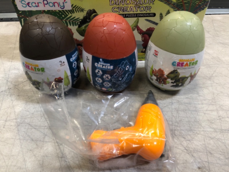 Photo 1 of 3 Pcs Take Apart Dinosaur Toys for 3 4 5 6 7 Year Old Boys Birthday Gifts with Dinosaur Eggs, Kids STEM Toys Dinosaur Toys for Kids 3-5 5-7 with Electric Drill
