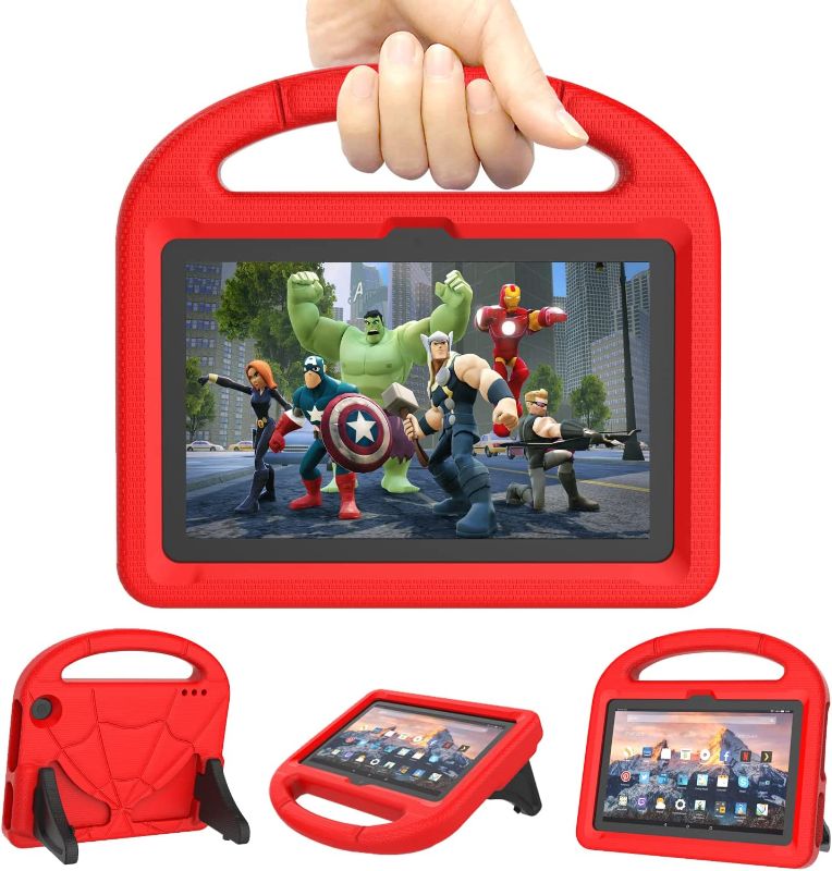 Photo 1 of All-New 2022 Tablet 7 Case for Kids - DICEKOOKids Shock Proof Case Cover with Handle and Stand for 7 Inch Tablet (Compatible with 12th Generation, 2022 Release) - Red

