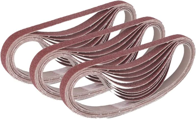 Photo 1 of 1 x 18 Inch Sanding Belts, 6 Each of 40/80/150/240 Assorted Grits 24 pcs Aluminum Oxide Sanding Belt for Belt Sander
