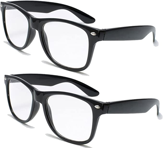 Photo 1 of 3 Pairs Deluxe Reading Glasses - Comfortable Stylish Simple Readers Magnification (2 black pair, 2.75)
