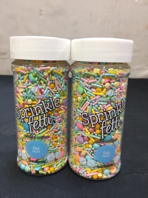 Photo 2 of 2 PACK Sweets Indeed - Easter Sprinkle Mix - Pastel - Gluten-Free Color Sprinkles for Baking - Cupcake and Cake Topper - Egg Hunt - 6.25 ounces Best By 03/15/2023