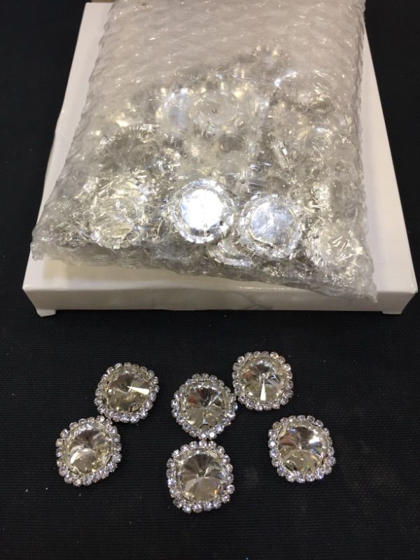 Photo 2 of 60 Pieces Clear Rhinestone Button Sew on Rhinestones Assorted Shapes Claw Rhinestones Flatback Glass Crystal Gems Embellishments for Jewelry, Clothes, Shoes...
