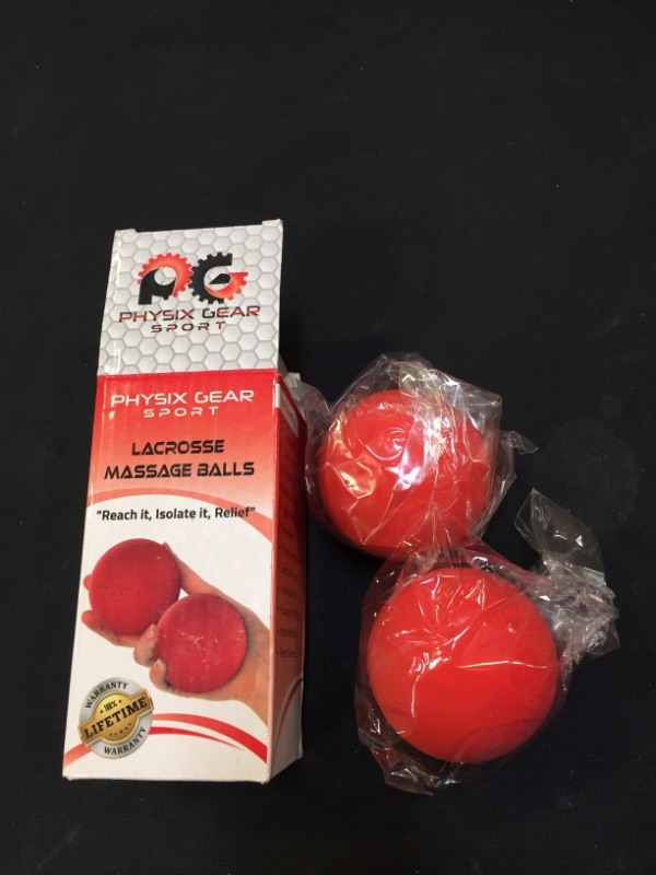 Photo 1 of  Foot Massage Ball, Deep Tissue Myofascial Release Massage Balls for Trigger Points, Plantar Fasciitis, Tight Muscles, Neck, Back, Yoga, Workout, Stress Relief (Red, 2 Balls) Red 