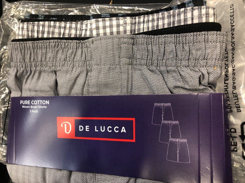 Photo 1 of De Lucca Men's Boxer, 100% Cotton Fabric, Men’s Boxer Shorts, Comfortable Nightwear, Men’s Lightweight Sleepwear 3 PACK SIZE XL