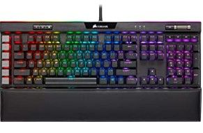 Photo 1 of Corsair K95 RGB Platinum XT Mechanical Gaming Keyboard, Backlit RGB LED, Cherry MX Speed RGB Silver, Black (CH-9127414-NA) 