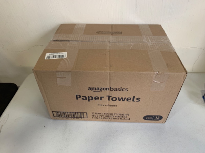 Photo 3 of Amazon Basics 2-Ply Paper Towels, Flex-Sheets, 6 Rolls (Pack of 2), 12 Value Rolls total