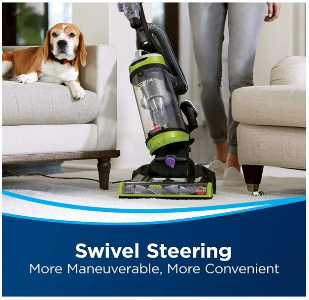 Photo 3 of BISSELL 2252 CleanView Swivel Upright Bagless Vacuum with Swivel Steering, Powerful Pet Hair Pick Up, Specialized Pet Tools, Large Capacity Dirt Tank, Easy Empty