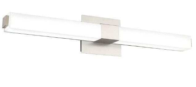 Photo 1 of ZUZITO 24 inch LED Vanity Lights Bar Nickel Bathroom Lighting Fixtures Over Mirror 18W Cool White Light 6000K