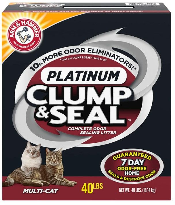 Photo 1 of ARM & HAMMER Clump & Seal Platinum Cat Litter, Multi-Cat, 40 lb