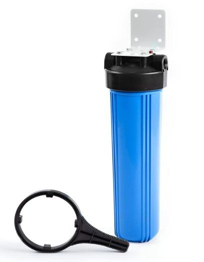 Photo 1 of Aquaboon 20" x 4.5" Whole House Well Water Filter System with Pressure Release (1" Port) | Certified | Compatible with Pentek 150233, 150235, Geekpure BB- 20B
