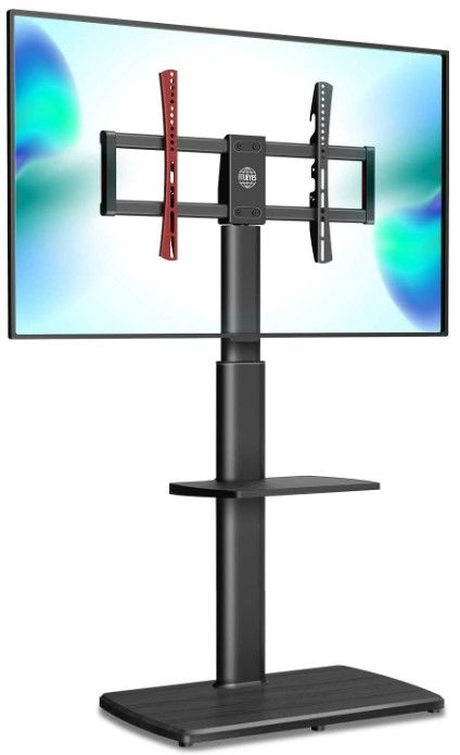 Photo 1 of FITUEYES Floor TV Stand Tall Corner TV Stands for Most TVs up to 70 Inch Swivel TV Mount Stand with Height Adjustable Shelf Upgrade Sturdy Wood Base