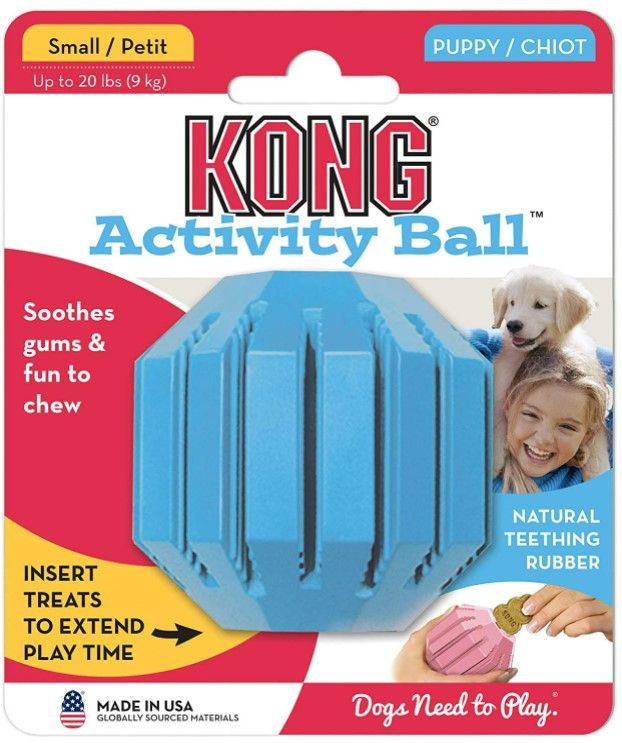 Photo 1 of KONG - Puppy Activity Ball - Soft Rubber, Treat Dispensing Dog Toy for Teething Pups - for Small Puppies