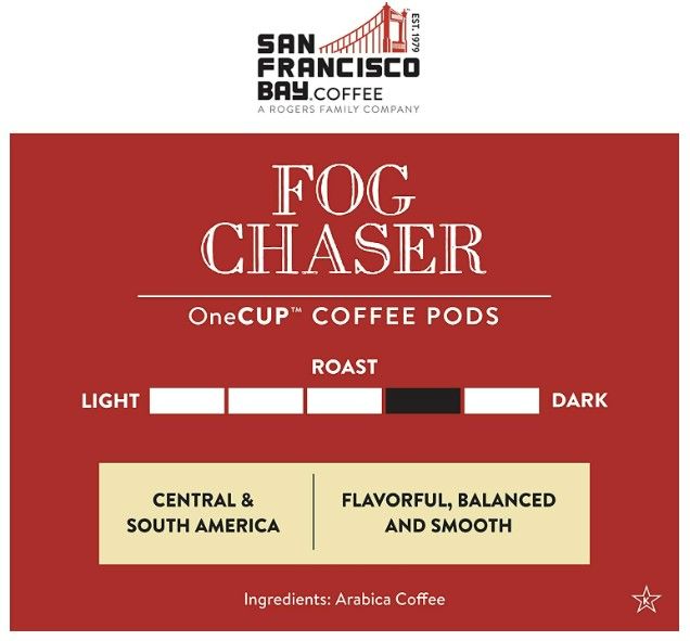 Photo 3 of San Francisco Bay Coffee OneCUP Fog Chaser 120 Ct Medium Dark Roast Compostable Coffee Pods, K Cup Compatible including Keurig 2.0
