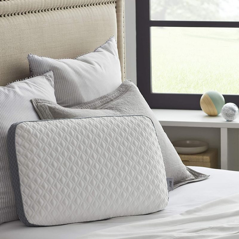 Photo 1 of Sealy Molded Memory Foam Pillow, 16 inches x 24 inches x 5. 75 inches, White, Grey
