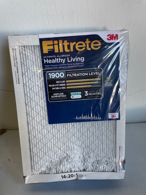 Photo 2 of Filtrete 20x24x1 AC Furnace Air Filter MPR 1900 Healthy Living Ultimate Allergen 6-Pack (exact dimensions 19.81 x 23.81 x 0.78)
