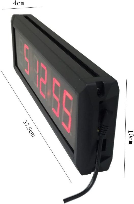 Photo 3 of Ledgital Countdown Timer Cock, Digital Wall Clock for Conference/Church/Classroom/Gym with EMOM Timer, Large Wall Mount Digial Wall Clock with 12/24 Hour Display, w/ IR Remote
