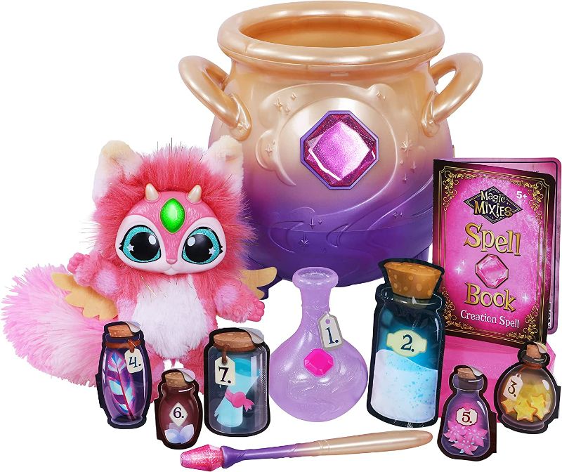 Photo 2 of Magic Mixies Magical Misting Cauldron with Interactive 8 inch Pink Plush Toy and 50+ Sounds and Reactions
