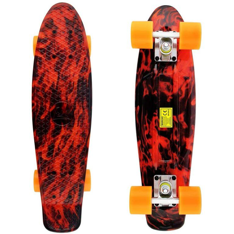 Photo 2 of Meketec Skateboards Complete 22 Inch Mini Cruiser Retro Skateboard for Kids Boys Youths Beginners
