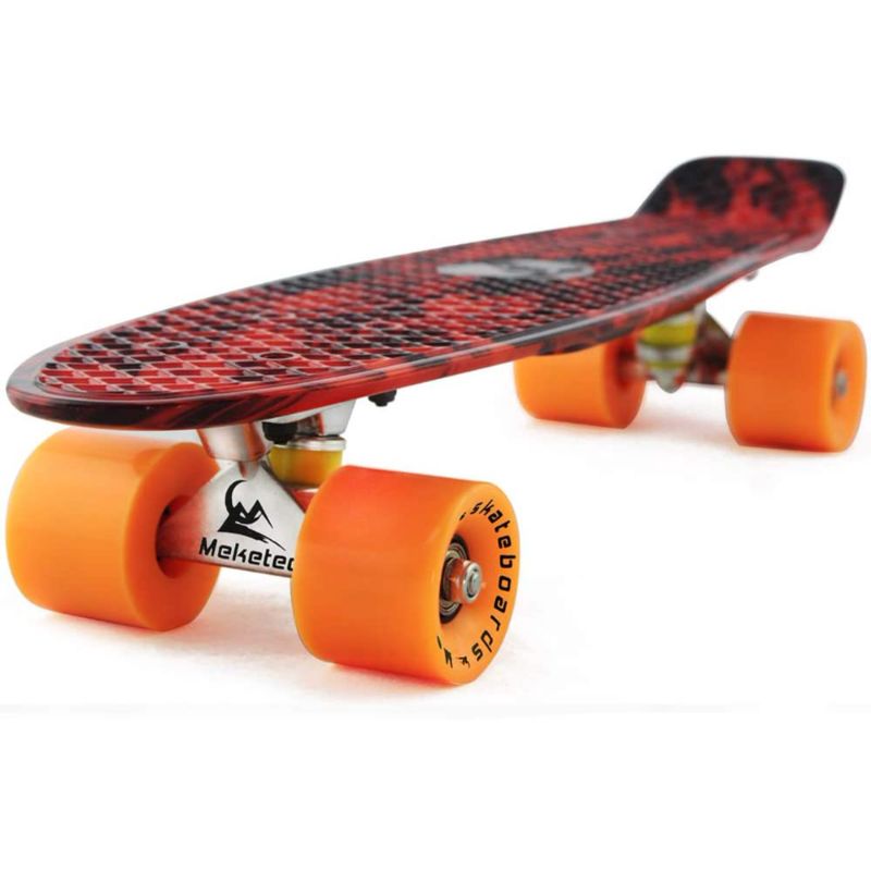 Photo 1 of Meketec Skateboards Complete 22 Inch Mini Cruiser Retro Skateboard for Kids Boys Youths Beginners
