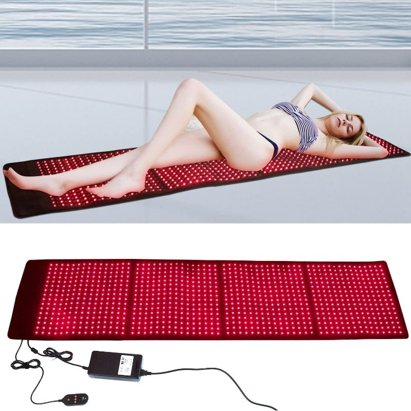 Photo 1 of CAMECO Near Infrared & Red Light Therapy Pad for Full Body, 1920pcs 850nm & 960pcs 660nm LED Light Therapy Device Mat for Back Shoulder Joint Pain Relief & Skin Care, Pulse Mode for Deep Penetration
