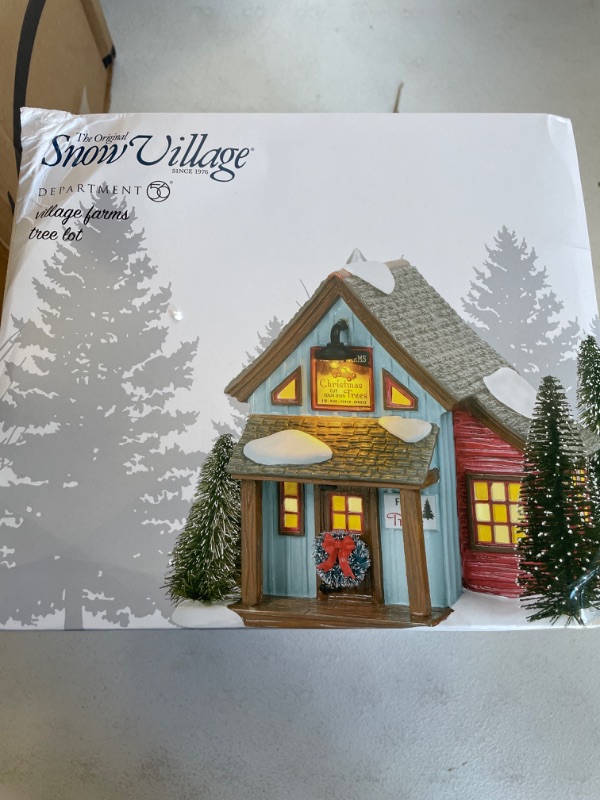 Photo 1 of Department 56 Original Snow Village Farms Tree Lot Lit Building, 6.3 Inch, Multicolor