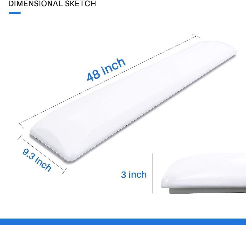 Photo 2 of ANTLUX 4FT LED Puff Light Flush Mount 60W, 6600LM, 4000K, 4 Foot Integrated Low Profile LED Kitchen Light 48 Inch Linear Cloud Ceiling Lighting Fixtures, Fluorescent Tube Replacement, 2 Pack