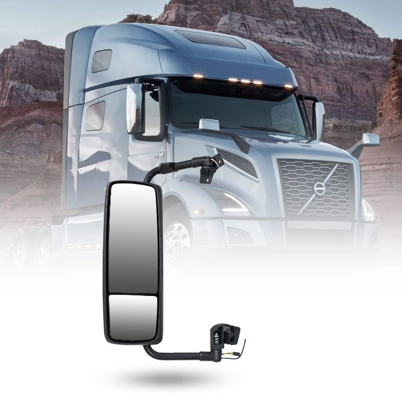 Photo 1 of Door Mirrors for 2004-2017 VOLVO VNL, Chrome, Power & Heated, Left Drive Side