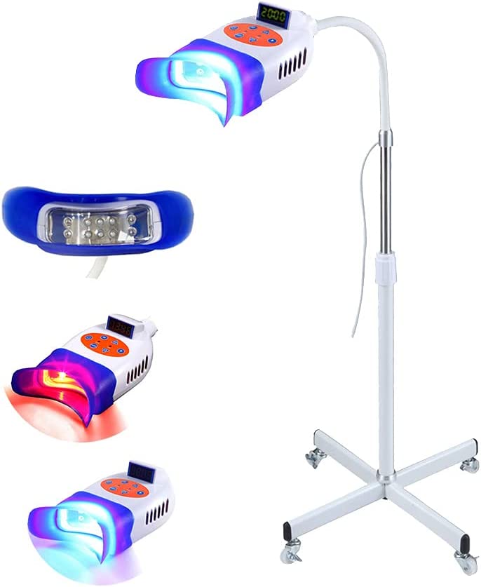 Photo 1 of Fencia Teeth Whitening Light, Mobile Dental Teeth LED Whitening Lamp Professional, Oral Care Teeth Whitening Machine LED Cold Bleaching Accelerator Tooth Whitener Blue/Red Light System