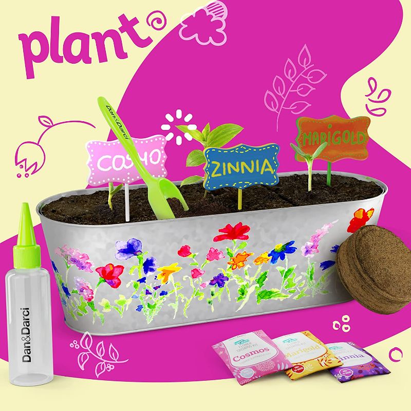 Photo 1 of Paint & Plant Flower Craft Kit for Kids - Best Birthday Science Crafts Gifts for Girls & Boys Age 5 6 7 8-12 Year Old Girl Gift - Children Gardening Kits, Art Projects Toys for Ages 5-12 years
