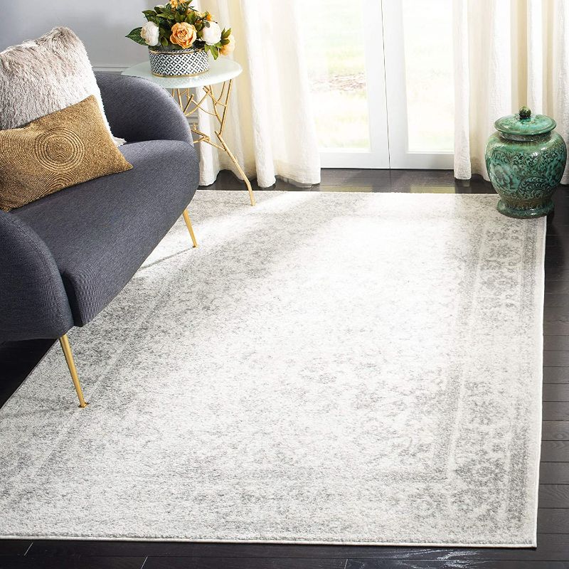 Photo 2 of SAFAVIEH Adirondack Collection 8' x 10' Ivory / Silver ADR109C Oriental Distressed Non-Shedding Living Room Bedroom Dining Home Office Area Rug

