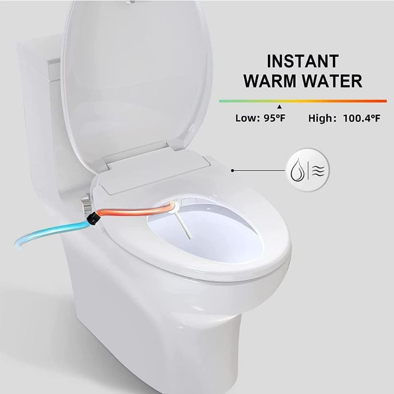 Photo 4 of BUTT BUDDY Suite - Smart Bidet Toilet Seat Attachment & Fresh Water Sprayer (Cool & Warm Temperature Control | Dual-Nozzle Cleaning, Adjustable Pressure | Easy Setup, Universal Fit)
