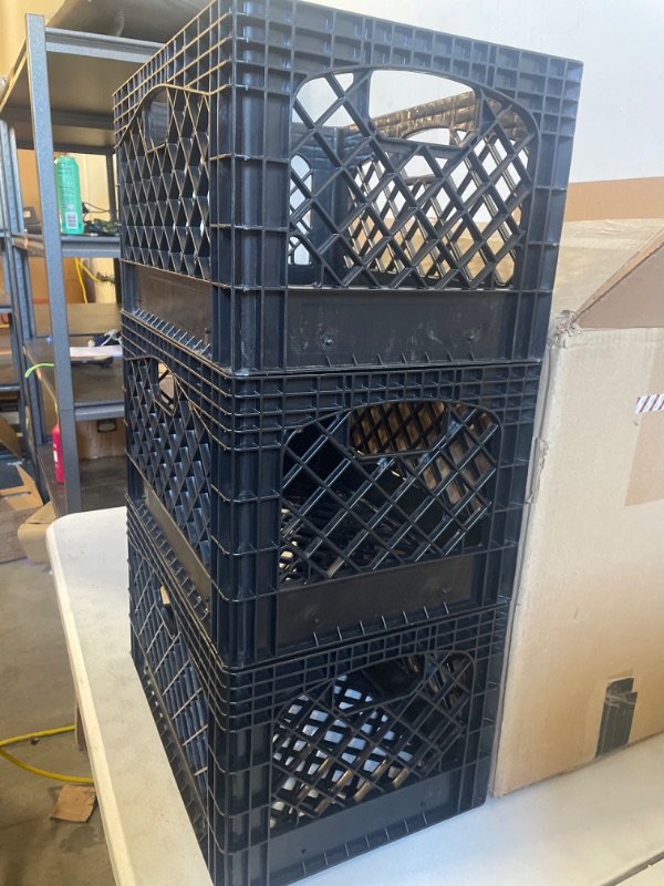 Photo 3 of set of 3 black crates