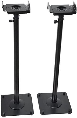 Photo 1 of VideoSecu 2 Heavy Duty PA DJ Club Adjustable Height Satellite Speaker Stand Mount - Extends 26.5" to 47" (i.e. Bose, Harmon Kardon, JBL, KEF, Klipsch, Sony, Yamaha, Pioneer and Others) 1B7
