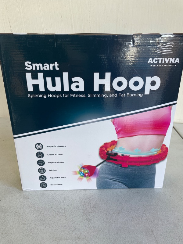 Photo 1 of ACTIVNA PRO Smart Weighted Hula Hoop with Lights - Waist Hula for Adults Weight Loss - Lose Weight, Shape Body, Trim Waist, Adult Workout Exercise Hoop - Spinning Hoops for Fitness, Slimming Pink