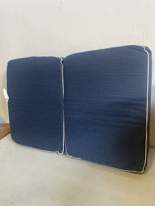 Photo 1 of 2 PIECE OUTDOOR CHAIR CUSHION BLUE