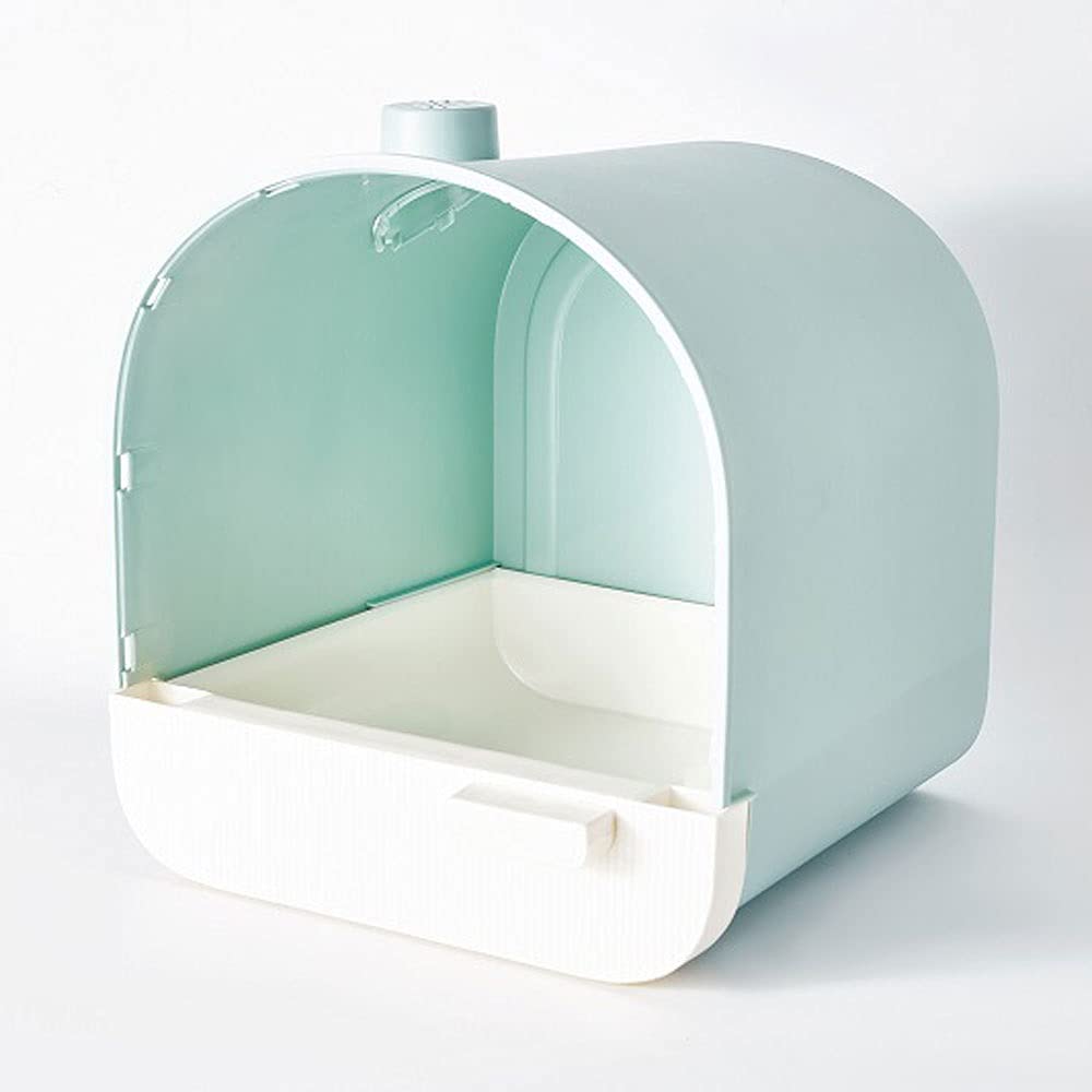 Photo 2 of  JKXWX Cat Litter Box Enclosed House Drawer Type Cat Litter Box Toilet Cat Litter Round Clamshell Cat Litter Box Large Space and Easy to Clean Cat Toilet