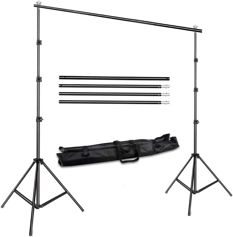 Photo 1 of Backdrop Stand 8.5x10ft, ZBWW Photo Video Studio Adjustable Backdrop Stand for Parties, Wedding, Photography, Advertising Display 8.5*10 ft