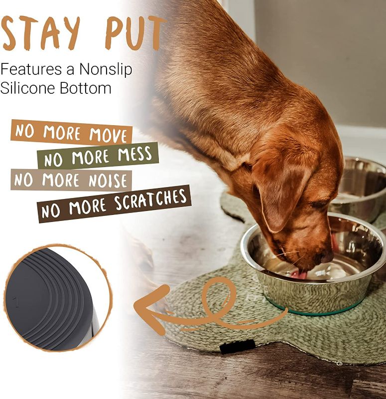 Photo 3 of PEGGY11 Deep Stainless Steel Anti-Slip Dog Bowls, Set of 2, Each Holds Up to 3 Cups
