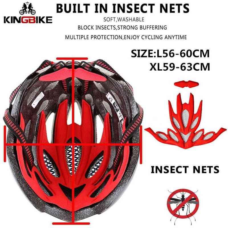 Photo 3 of KINGBIKE cycling helmet MTB pink bicycle helmet XL ultralight women men Mountain road bike helmet with light casco mtb 2021 H220423
