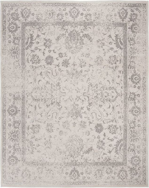 Photo 4 of SAFAVIEH Adirondack Collection 8' x 10' Ivory / Silver ADR109C Oriental Distressed Non-Shedding Living Room Bedroom Dining Home Office Area Rug
