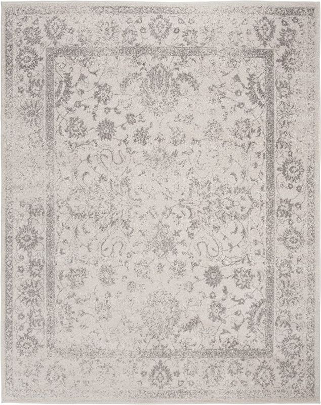 Photo 1 of SAFAVIEH Adirondack Collection 8' x 10' Ivory / Silver ADR109C Oriental Distressed Non-Shedding Living Room Bedroom Dining Home Office Area Rug
