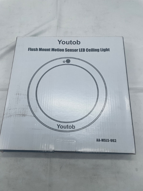 Photo 2 of Youtob Motion Sensor Light LED Ceiling Light with 30s/180s Timeout Adjustable 3 Colors,15W 1500lm Round Lighting Fixture for Porches, Closets, Stairs(3000k/4000k/5000k Available) (White) White-1 Pack