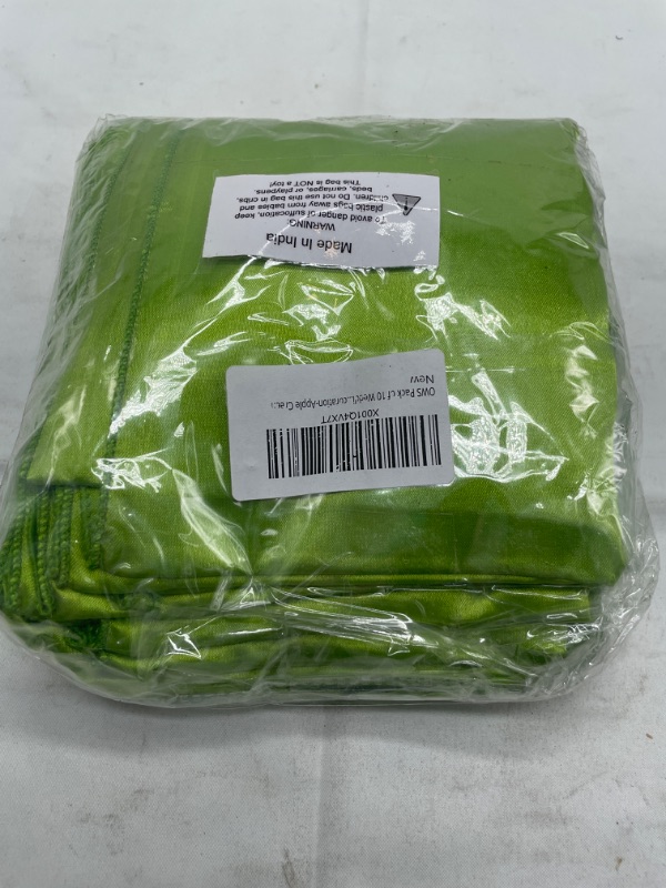 Photo 2 of OWS Pack of 10 Wedding 12 x 108 inch Satin Table Runner Wedding Banquet Decoration-Apple Green
