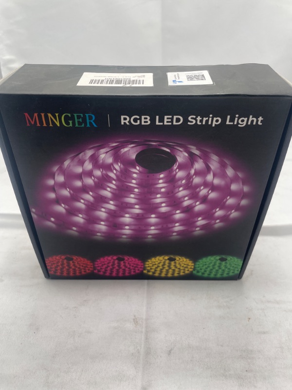 Photo 8 of MINGER RGB LED Strip Lights, 16.4ft Color Changing Light Strips with Remote Controller, Protective Coating, 5050 LED and DIY Mode, Dimmable Full Light Strips for Bedroom, Room, Kitchen
