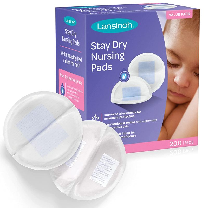 Photo 1 of Lansinoh Stay Dry Disposable Nursing Pads, Soft and Super Absorbent Breast Pads, Breastfeeding Essentials for Moms, 200 Count
