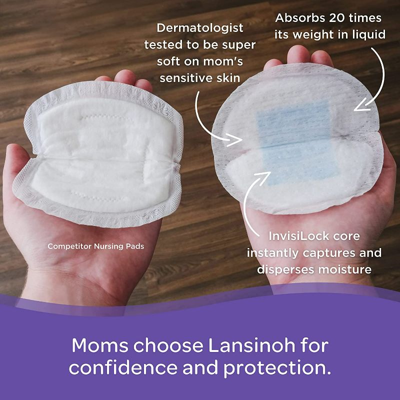 Photo 4 of Lansinoh Stay Dry Disposable Nursing Pads, Soft and Super Absorbent Breast Pads, Breastfeeding Essentials for Moms, 200 Count
