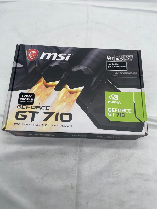 Photo 2 of MSI Gaming GeForce GT 710 2GB GDRR3 64-bit HDCP Support DirectX 12 OpenGL 4.5 Single Fan Low Profile Graphics Card (GT 710 2GD3 LP) 2GB GT 710 2GD3 LP