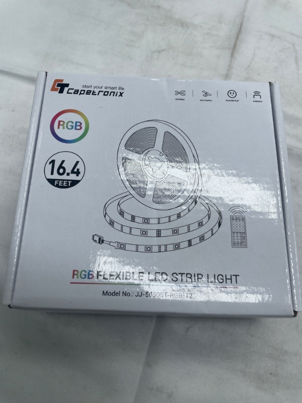 Photo 3 of ED Strip Lights, 16.4FT  RGB Color Changing Flexible LED Light Strip for Bedroom, TV Back Lighting, Christmas, Valentine's Day with remote